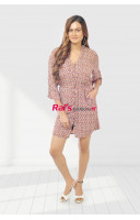 Rayon Cotton V Necked Women Long Shirt (KR353)